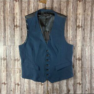 Rag & Bone Grosvenor wool  waistcoat vest Sz 40 color Blue NWT